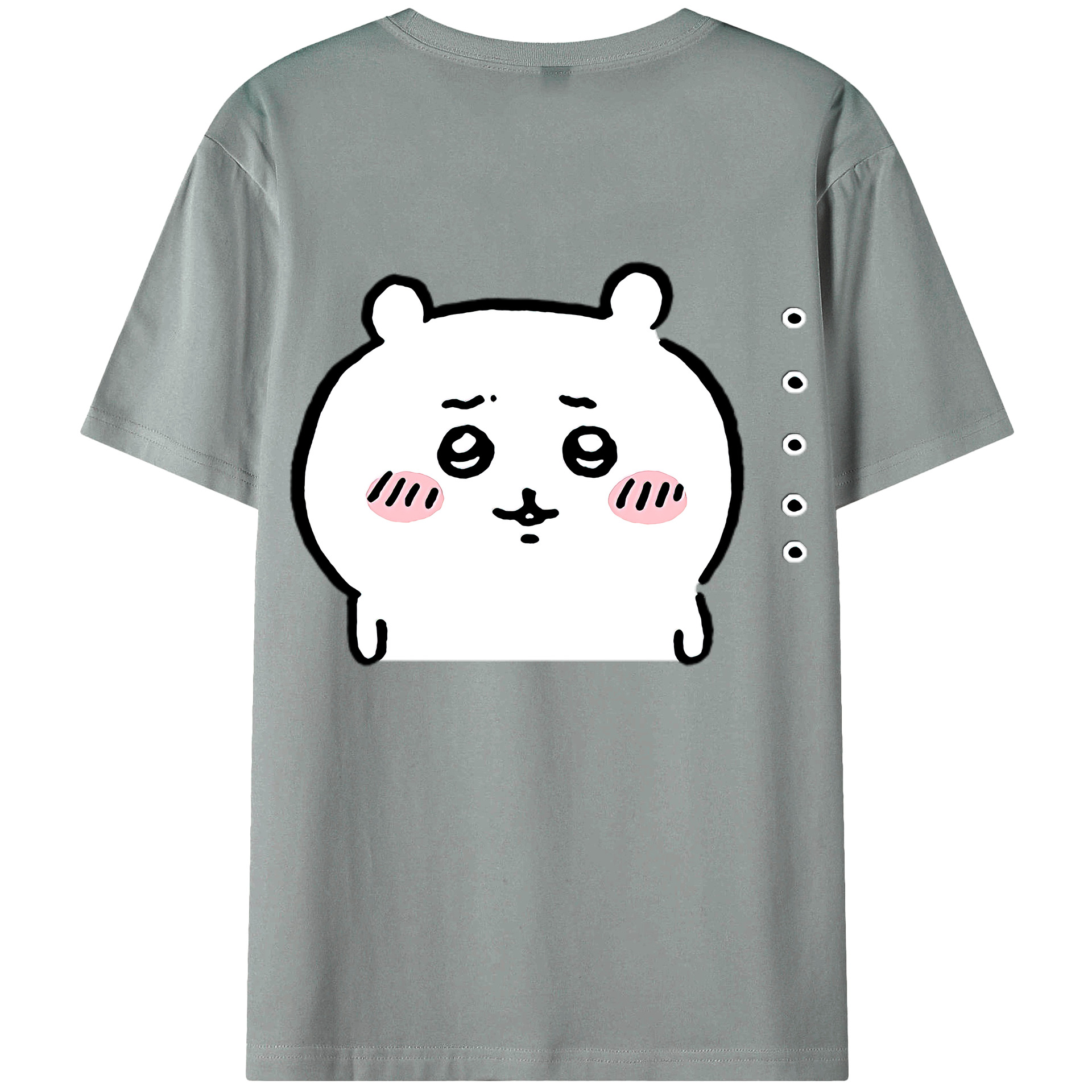 （画像用） ちいかわ ちいかわ Chii-kawa chiikawa 綿100％ メンズ半袖Tシャツ（バックプリント） 通気性